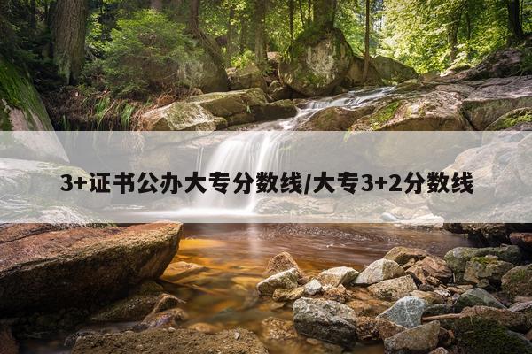 3+证书公办大专分数线/大专3+2分数线