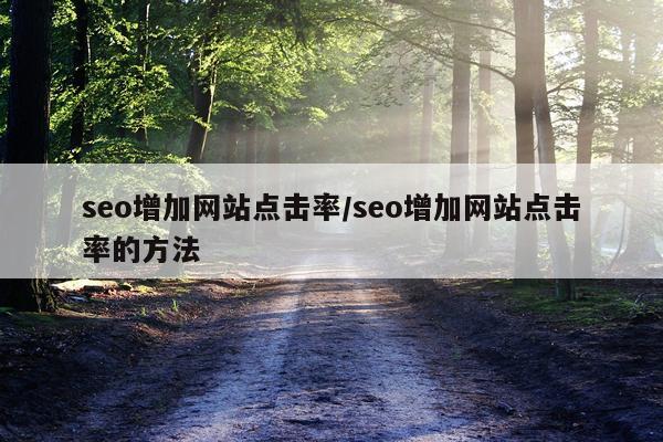seo增加网站点击率/seo增加网站点击率的方法