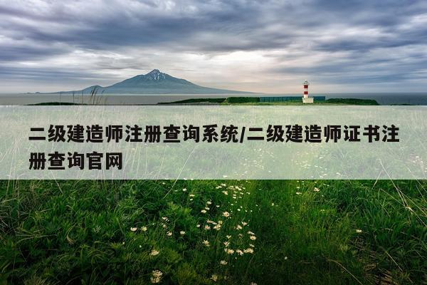 二级建造师注册查询系统/二级建造师证书注册查询官网