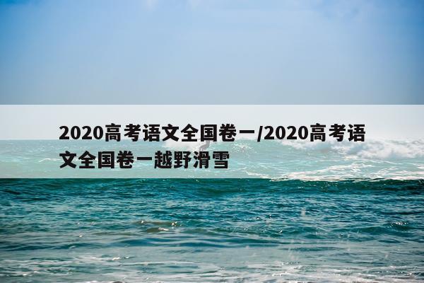 2020高考语文全国卷一/2020高考语文全国卷一越野滑雪