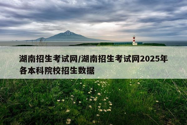 湖南招生考试网/湖南招生考试网2025年各本科院校招生数据