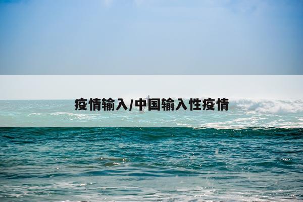 疫情输入/中国输入性疫情