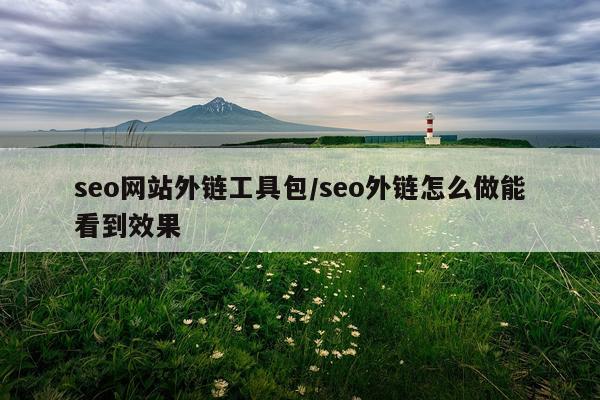 seo网站外链工具包/seo外链怎么做能看到效果