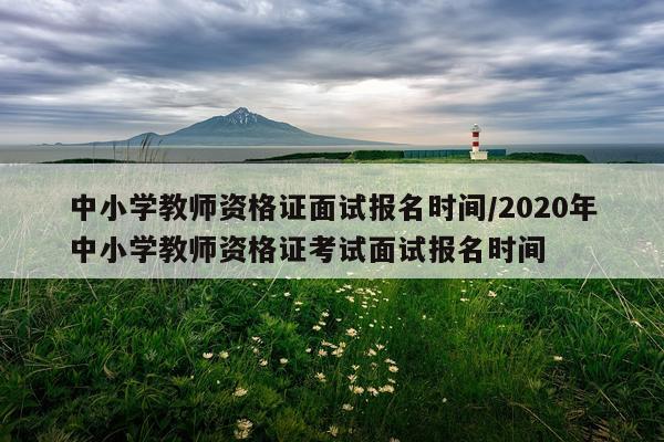 中小学教师资格证面试报名时间/2020年中小学教师资格证考试面试报名时间