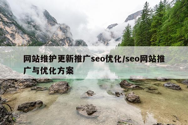 网站维护更新推广seo优化/seo网站推广与优化方案