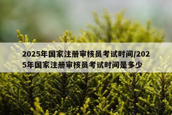 2025年国家注册审核员考试时间/2025年国家注册审核员考试时间是多少
