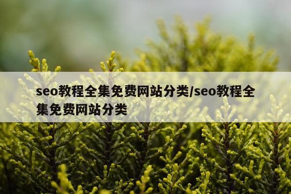 seo教程全集免费网站分类/seo教程全集免费网站分类