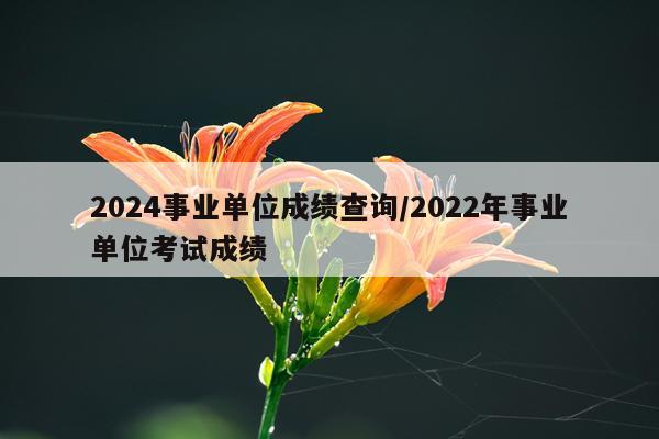 2024事业单位成绩查询/2022年事业单位考试成绩