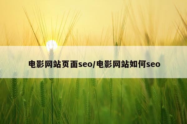 电影网站页面seo/电影网站如何seo
