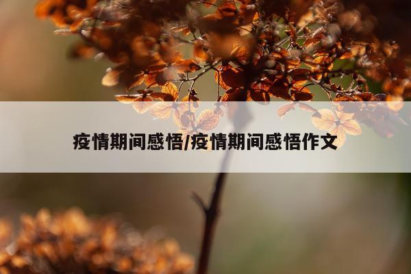 疫情期间感悟/疫情期间感悟作文