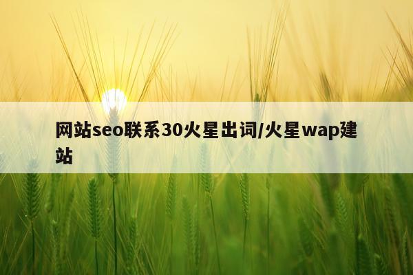 网站seo联系30火星出词/火星wap建站