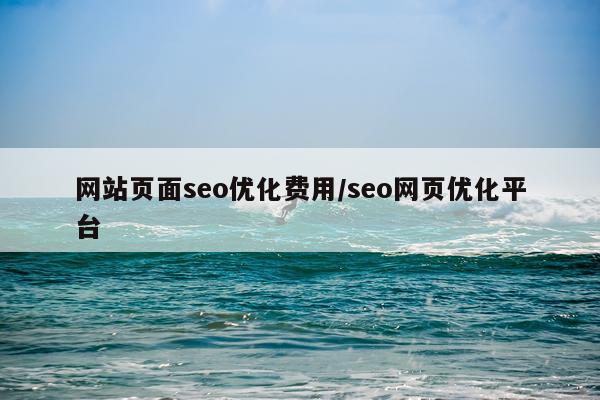 网站页面seo优化费用/seo网页优化平台