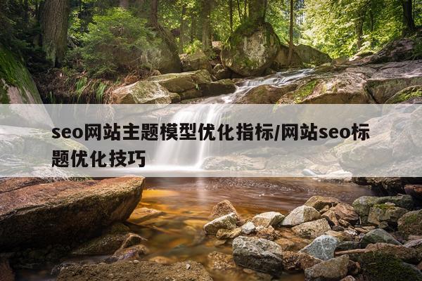 seo网站主题模型优化指标/网站seo标题优化技巧