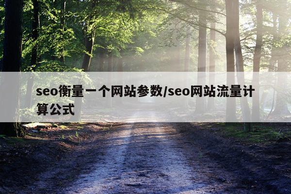 seo衡量一个网站参数/seo网站流量计算公式