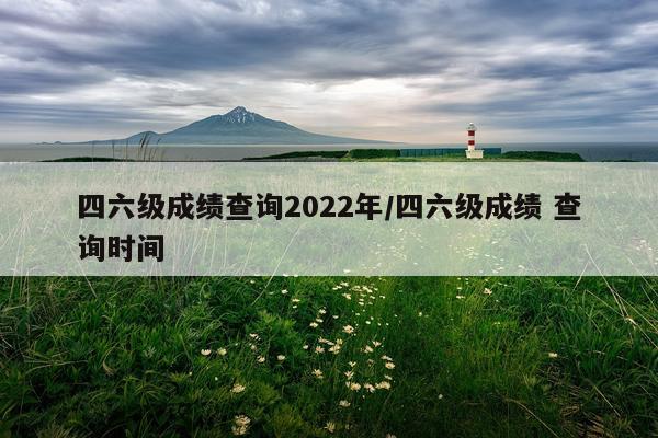 四六级成绩查询2022年/四六级成绩 查询时间