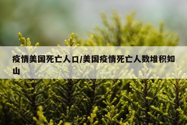 疫情美国死亡人口/美国疫情死亡人数堆积如山