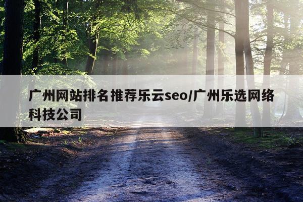 广州网站排名推荐乐云seo/广州乐选网络科技公司