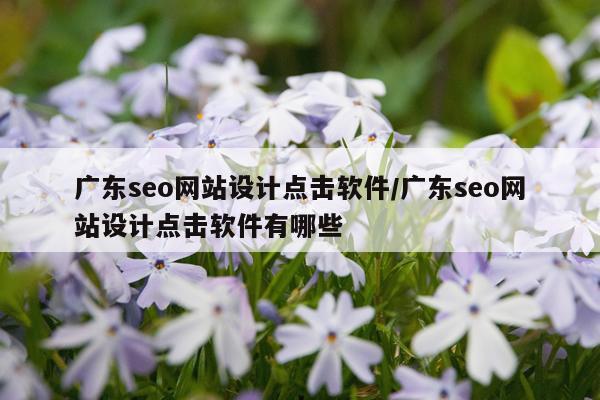 广东seo网站设计点击软件/广东seo网站设计点击软件有哪些