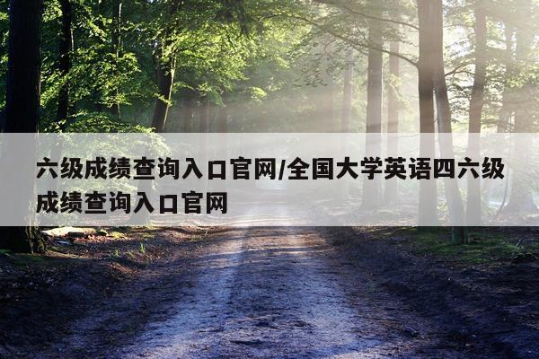 六级成绩查询入口官网/全国大学英语四六级成绩查询入口官网