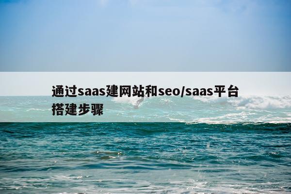 通过saas建网站和seo/saas平台搭建步骤