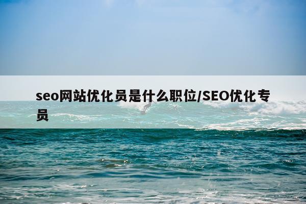 seo网站优化员是什么职位/SEO优化专员