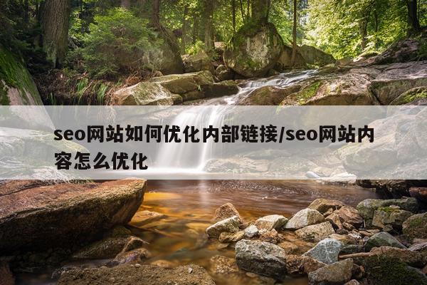 seo网站如何优化内部链接/seo网站内容怎么优化