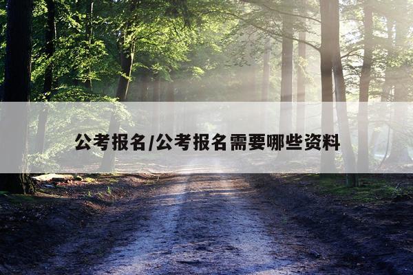公考报名/公考报名需要哪些资料