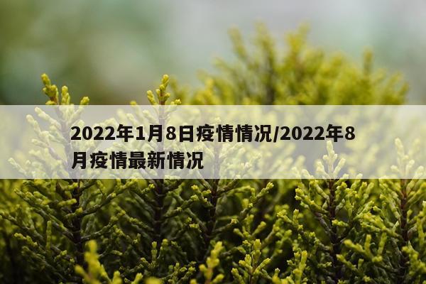 2022年1月8日疫情情况/2022年8月疫情最新情况