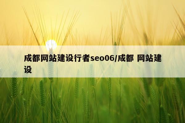 成都网站建设行者seo06/成都 网站建设