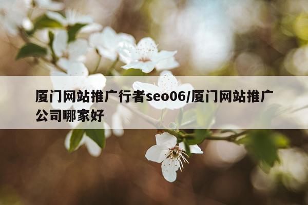 厦门网站推广行者seo06/厦门网站推广公司哪家好
