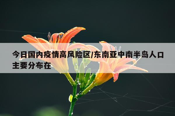 今日国内疫情高风险区/东南亚中南半岛人口主要分布在