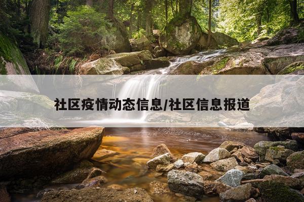 社区疫情动态信息/社区信息报道