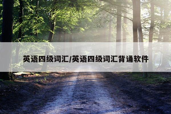 英语四级词汇/英语四级词汇背诵软件