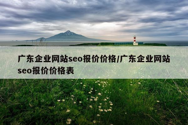 广东企业网站seo报价价格/广东企业网站seo报价价格表