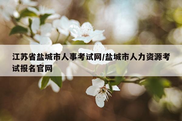 江苏省盐城市人事考试网/盐城市人力资源考试报名官网