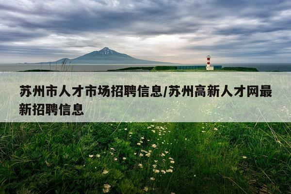 苏州市人才市场招聘信息/苏州高新人才网最新招聘信息