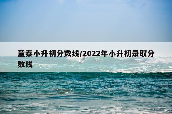 童泰小升初分数线/2022年小升初录取分数线
