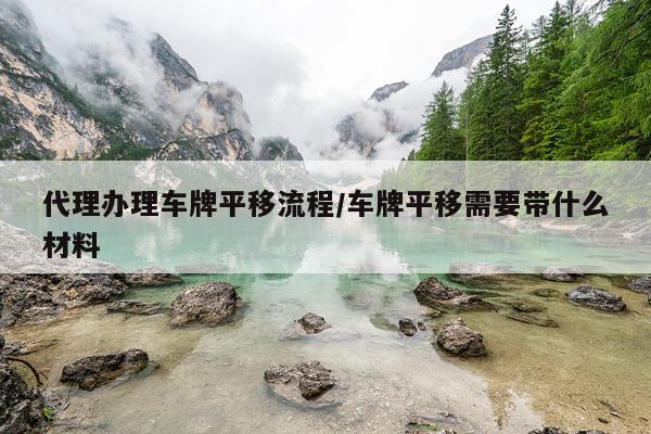 代理办理车牌平移流程/车牌平移需要带什么材料