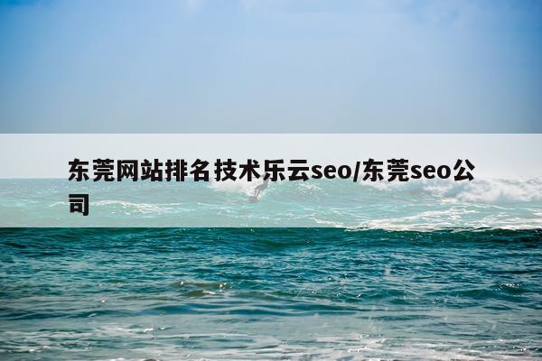 东莞网站排名技术乐云seo/东莞seo公司