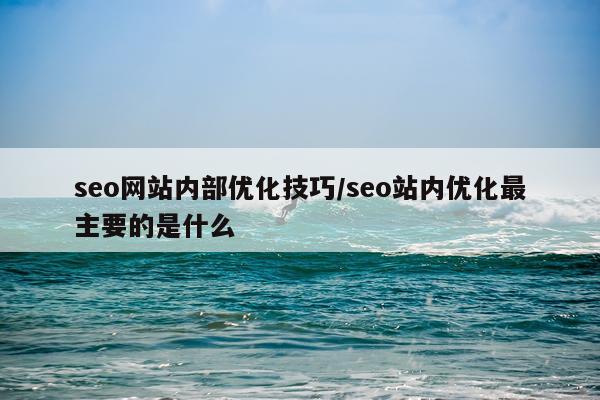 seo网站内部优化技巧/seo站内优化最主要的是什么