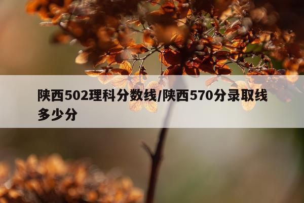 陕西502理科分数线/陕西570分录取线多少分