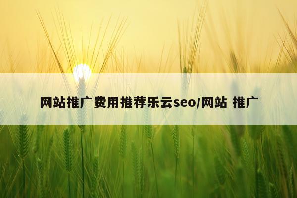 网站推广费用推荐乐云seo/网站 推广