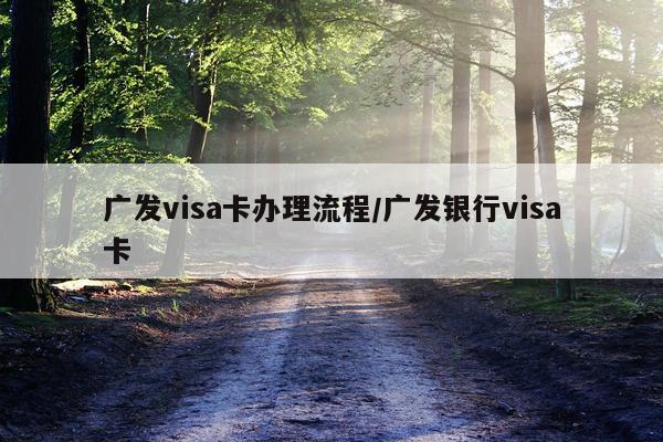 广发visa卡办理流程/广发银行visa卡