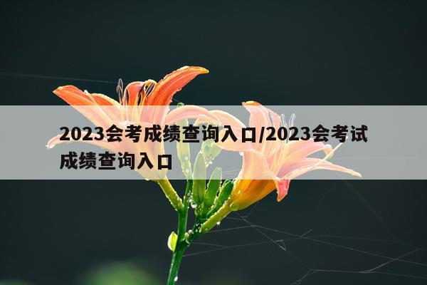 2023会考成绩查询入口/2023会考试成绩查询入口