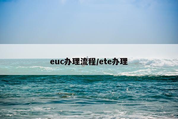 euc办理流程/ete办理