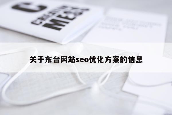 关于东台网站seo优化方案的信息