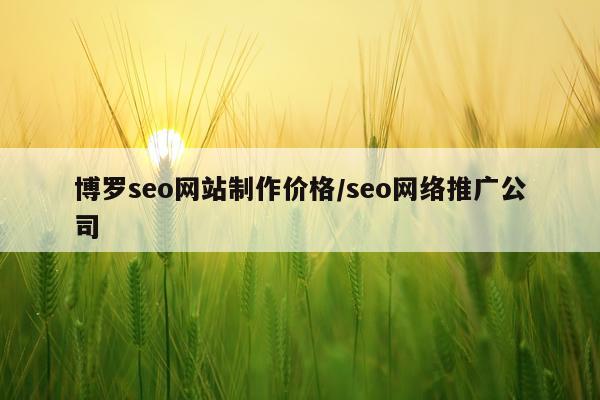 博罗seo网站制作价格/seo网络推广公司
