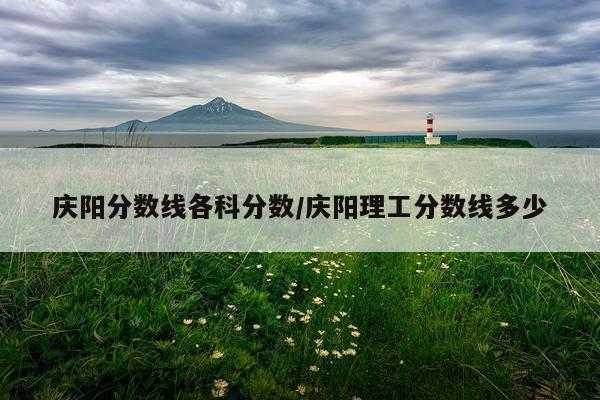 庆阳分数线各科分数/庆阳理工分数线多少
