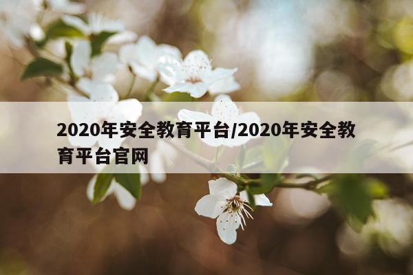 2020年安全教育平台/2020年安全教育平台官网
