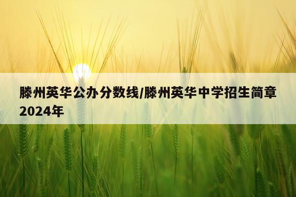滕州英华公办分数线/滕州英华中学招生简章2024年